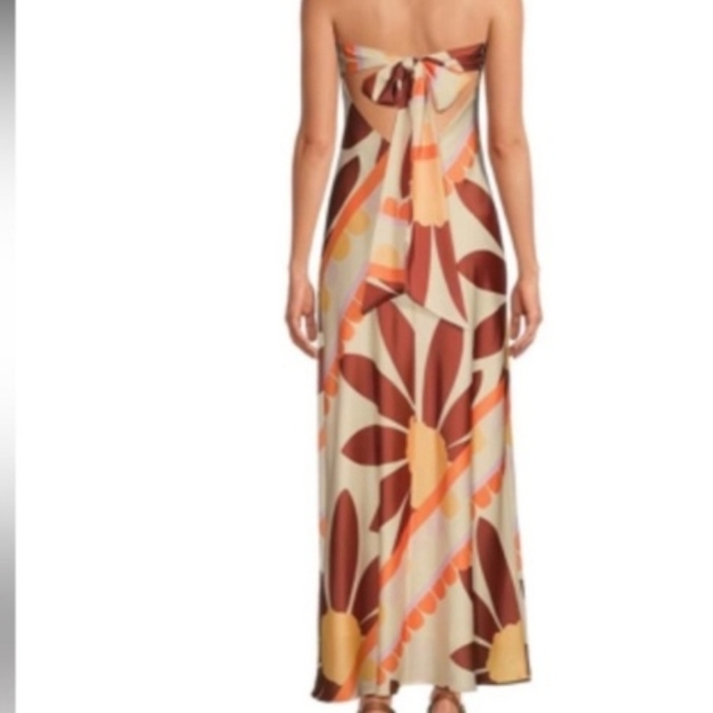 NWT Gianni Bini Sunburst Francesca Strapless Print Dress SZ 14 MSRP $229 - Picture 4 of 5